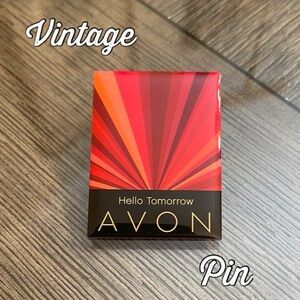 Avon Hello Tomorrow Square Lapel Pin 2' X1.5" 2007 Women's Empowerment Campaign